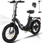 COLORWAY BK6G - Bicicleta eléctrica plegable de 20″ - 36 V, 12 Ah, 250 W - Negra